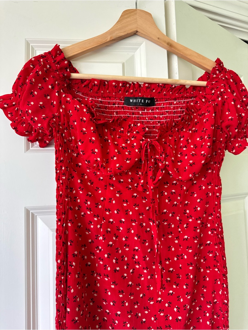 White Fox Boutique Red Floral Mini Dress